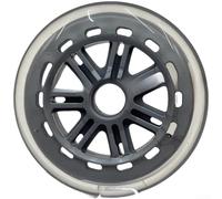 Scooter Wheels With Bearings, Long Lasting Pu Material For Smooth Quiet Ride, 120mm Or 125mm Diameter By 24mm Thick, Black Or Silver Transparent Color Options(125 * 24 transparent)