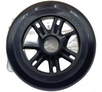 Scooter Wheels With Bearings, Long Lasting Pu Material For Smooth Quiet Ride, 120mm Or 125mm Diameter By 24mm Thick, Black Or Silver Transparent Color Options(120 * 24 black)