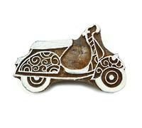 Scooter Wooden Decorative Hand Carved Printing Blocks Indian Stamps