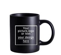 SCOOVY Custom Logo/Text Coffee Mug 350ml Black Ceramic Coffee Cups DIY Pictures Cup Personalized Gift mug,350ml