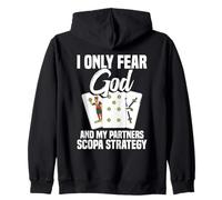 Scopa Lover Italian Card Game Enthusiast Strategy Scopa Zip Hoodie