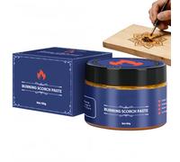 Scorch Wood Burning Paste for Crafts,Wood Burn Paste,Camping Outdoor Woods Fabric Burning Gel,Pyrography Woods Pastes for Artists,Drawing,Beginners,Crafts,Leather Canvas Paper Flame Pastes,50g