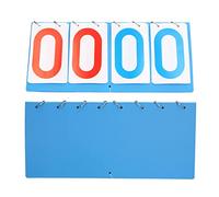 Score Board, Flip Scoreboard Portable 36x16.5x2.4cm 4 Digit Plastic Scoreboard Waterproof Blue Red Number Tabletop Flip Score Keeper Portable Scoreboard for Volleyball Basketball