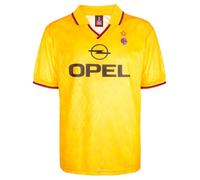 Score Draw AC Milan 1996 Third Retro Football Shirt Yellow Large Polyester