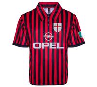 Score Draw AC Milan 2000 Centenary Retro Football Shirt Red/Black Large Polyester