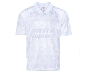 Score Draw Aston Villa 1990 Blank Out Retro Football Shirt White Medium Polyester