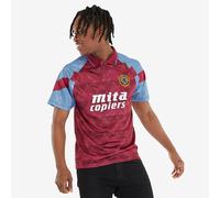 Aston Villa 1990 Retro Football Shirt Claret Small Polyester