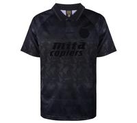 Score Draw Aston Villa 1990 Out Retro Football Shirt Black Medium Polyester