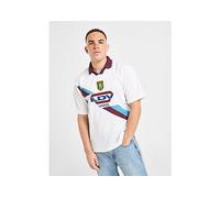 Score Draw Aston Villa 2000 Away Retro Football Shirt White/Claret Large Polyester