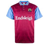 Score Draw Burnley 1994 Retro Football Shirt Claret/Sky Large Polyester