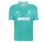 Score Draw Chelsea 1987 Away Retro Football Shirt Green X-Large Polyester