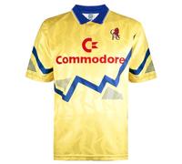 Score Draw Chelsea 1990 Third Retro Football Shirt Yellow Small Polyester