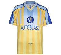 Score Draw Chelsea 1998 Away Retro Football Shirt Yellow Medium Polyester