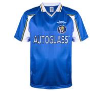 Score Draw Chelsea 1998 ECWC Final Retro Football Shirt Blue XS Polyester