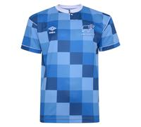Score Draw Derby County 1988 Retro Away Shirt Adults XL Blue