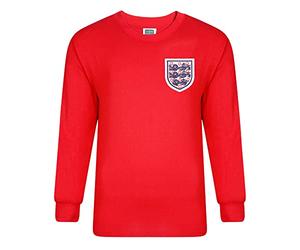 Score Draw England 1966 World Cup Final No 6 Retro Shirt Red Small Cotton