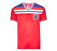 Score Draw England 1982 World Cup Finals Away Retro Shirt Red XS Cotton/Polyester