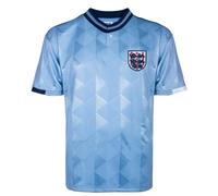 Score Draw England 1989 Third Retro Football Shirt Blue Small Polyester