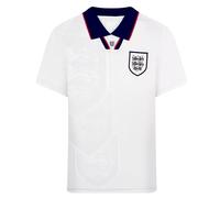 Score Draw England 1993 Home Retro Football Shirt White Small Polyester
