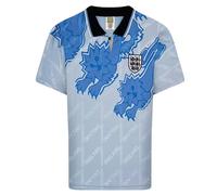 Score Draw England 1993 Third Retro Football Shirt Blue Medium Polyester
