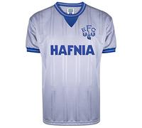 Score Draw Everton 1984 Away Retro Football Shirt Grey Large Polyester