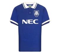 Score Draw Everton 1994 Retro Football Shirt Blue Large Polyester