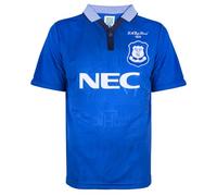 Score Draw Everton 1995 Home FA Cup Retro Football Shirt Blue X-Large Polyester
