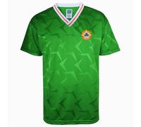 Score Draw Ireland 1990 Retro Shirt Green Large Polyester