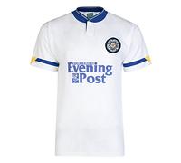 Score Draw Leeds United 1992 Retro Football Shirt White Large Polyester