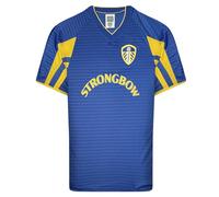 Score Draw Leeds United 2002 Third Retro Football Shirt Blue/Yellow Large Polyester