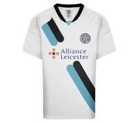 Score Draw Leicester City 2005 Away Retro Shirt White Medium Polyester