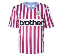 Score Draw Manchester City 1988 Away Retro Shirt White/Claret XXX-Large Polyester