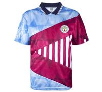 Score Draw Manchester City 1990 Mash Up Retro Shirt Multi Large Polyester