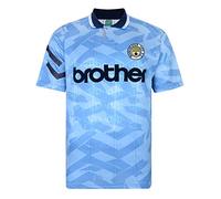 Score Draw Manchester City 1992 Retro Football Shirt Blue XS Polyester