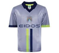 Score Draw Manchester City 2000 Away Retro Football Shirt Grey Medium Polyester