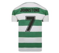 Score Draw Men's Celtic 1967 European Cup Winners Retro Shirt (JOHNSTONE 7) in Green | Size: Medium Score Draw Green M