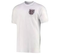 Score Draw Men's England 1970 No6 Home Retro Shirt in White | Size: Medium Score Draw White M