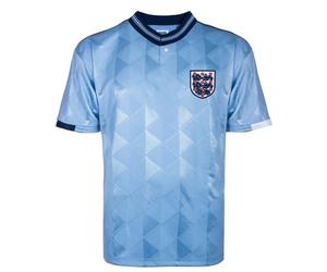 Score Draw Mens England Third Shirt 1989 Adults Short Sleeve Blue S