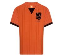 Score Draw Netherlands 1983 Home Retro Football Shirt Orange Medium Cotton