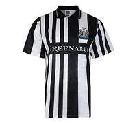 Score Draw Newcastle United 1990 Retro Football Shirt Small Polyester
