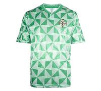 Score Draw Northern Ireland 1990 Shirt Green/White Small Polycotton