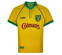 Score Draw Norwich 1998 Pony Retro Football Shirt Yellow Medium Polyester