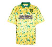 Score Draw Norwich City 1993 Retro Football Shirt Yellow X-Large Polyester