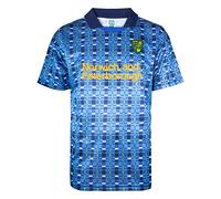 Score Draw Norwich City 1994 Away Retro Football Shirt Blue X-Large Polyester