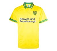 Score Draw Norwich City 1994 Retro Football Shirt Yellow XX-Large Polyester
