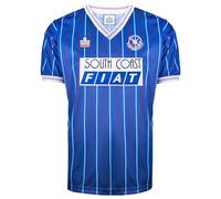 Score Draw Portsmouth 1988 Admiral Retro Football Shirt Blue Small Polyester