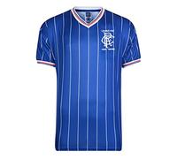 Score Draw Rangers 1984 Scottish League Cup Final Retro Shirt Blue Small Cotton