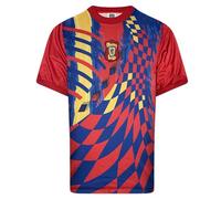 Score Draw Scotland 1996 Away Retro Goalkeeper Shirt Red/Multi Medium Polyester