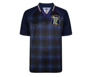 Score Draw Scotland 1996 Euro Championship Retro Shirt Blue Small Polyester