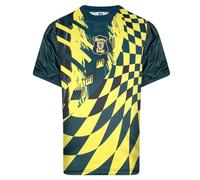 Score Draw Scotland 1996 Home Retro Goalkeeper Shirt Yellow/Multi Large Polyester
